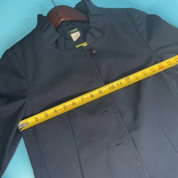 J. Crew Women’s Navy Blue Long Sleeve Front Button Jacket Size 0 - Picture 7 of 9